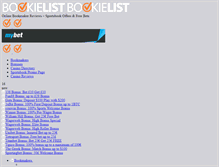 Tablet Screenshot of bookielist.com